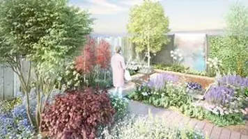 UPM Plywood sponsors a show garden displaying Finnish nature at the RHS Chelsea Flower Show 2019 in London