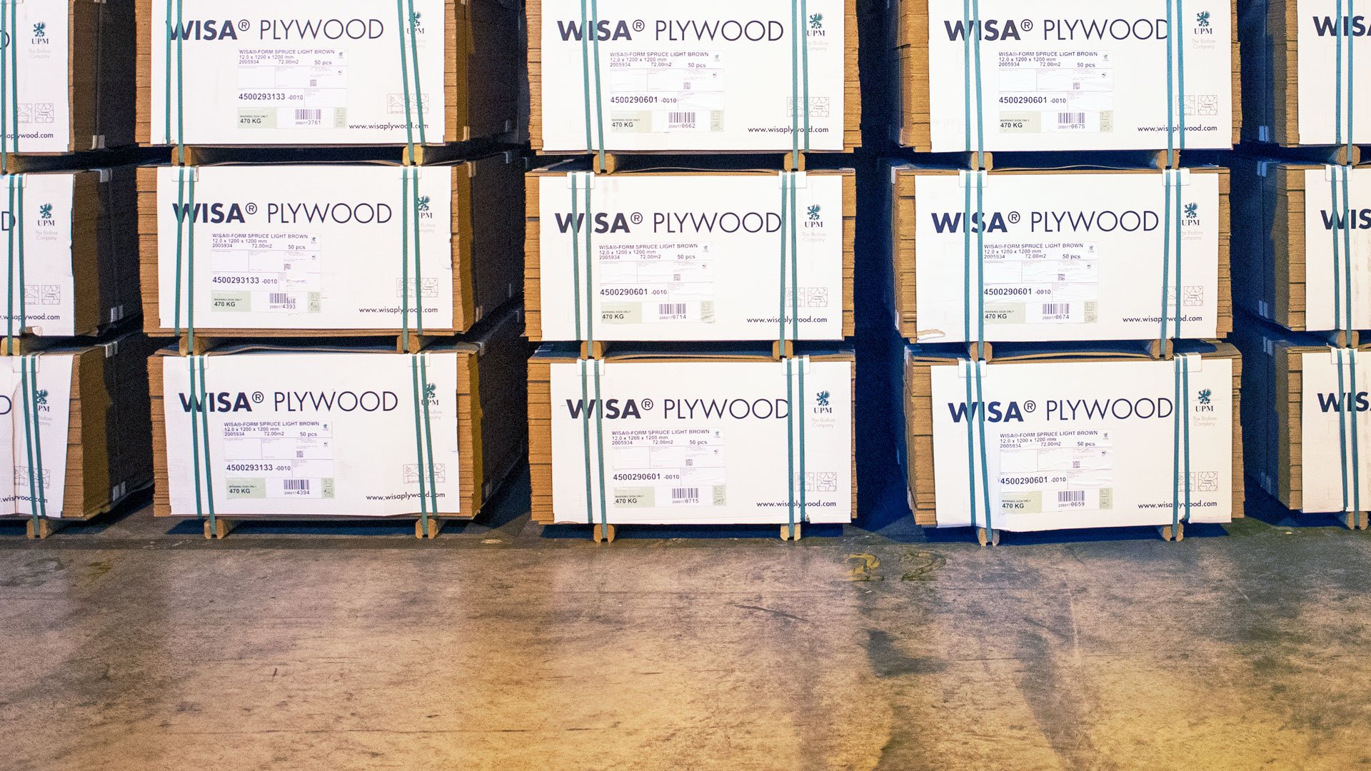 WISA plywood products are easily available from UPM Plywood’s service stocks